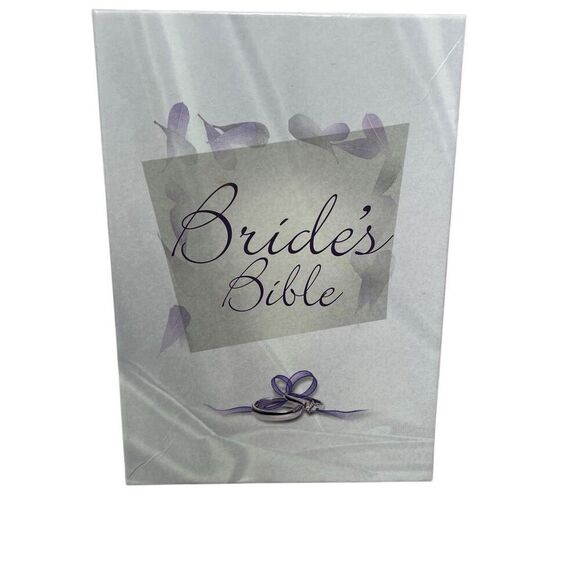 Vintage Brides Bible NIV white bonded leather keepsake boxed silver gilt NEW - Picture 1 of 8